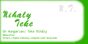 mihaly teke business card